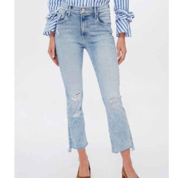 MOTHER The Insider Crop Step Fray Jeans – Size 30 - Picture 4 of 17